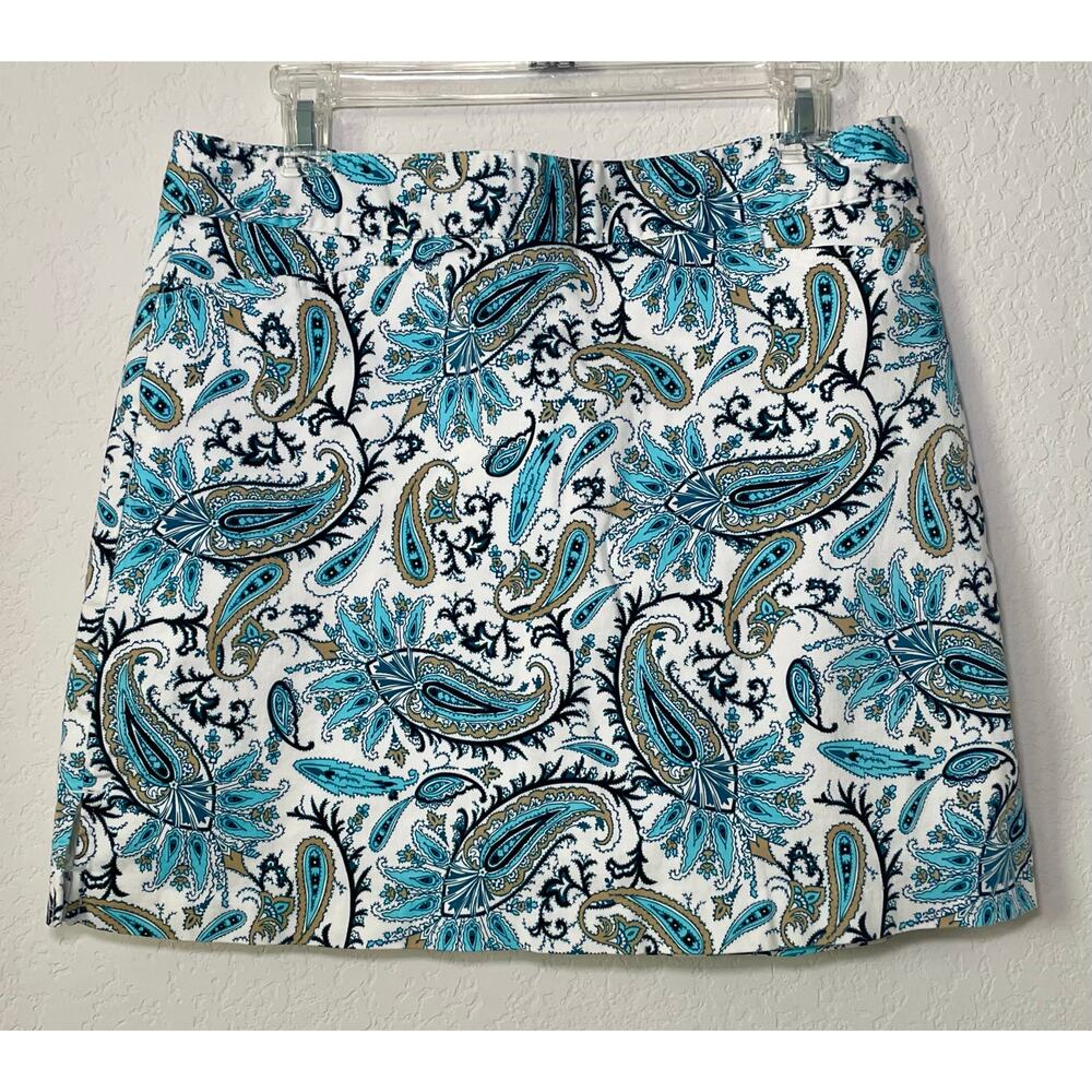 Lady Hagen Blue Paisley Athletic 17" Golf & Pickle Ball Skort - Size 10